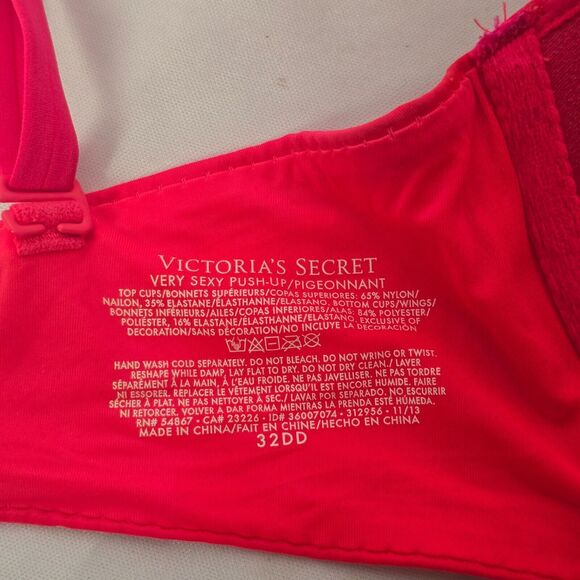 Victoria's Secret Very Sexy Perfect Shape‎ Push-Up Bra 32DD Padded - Picture 9 of 11